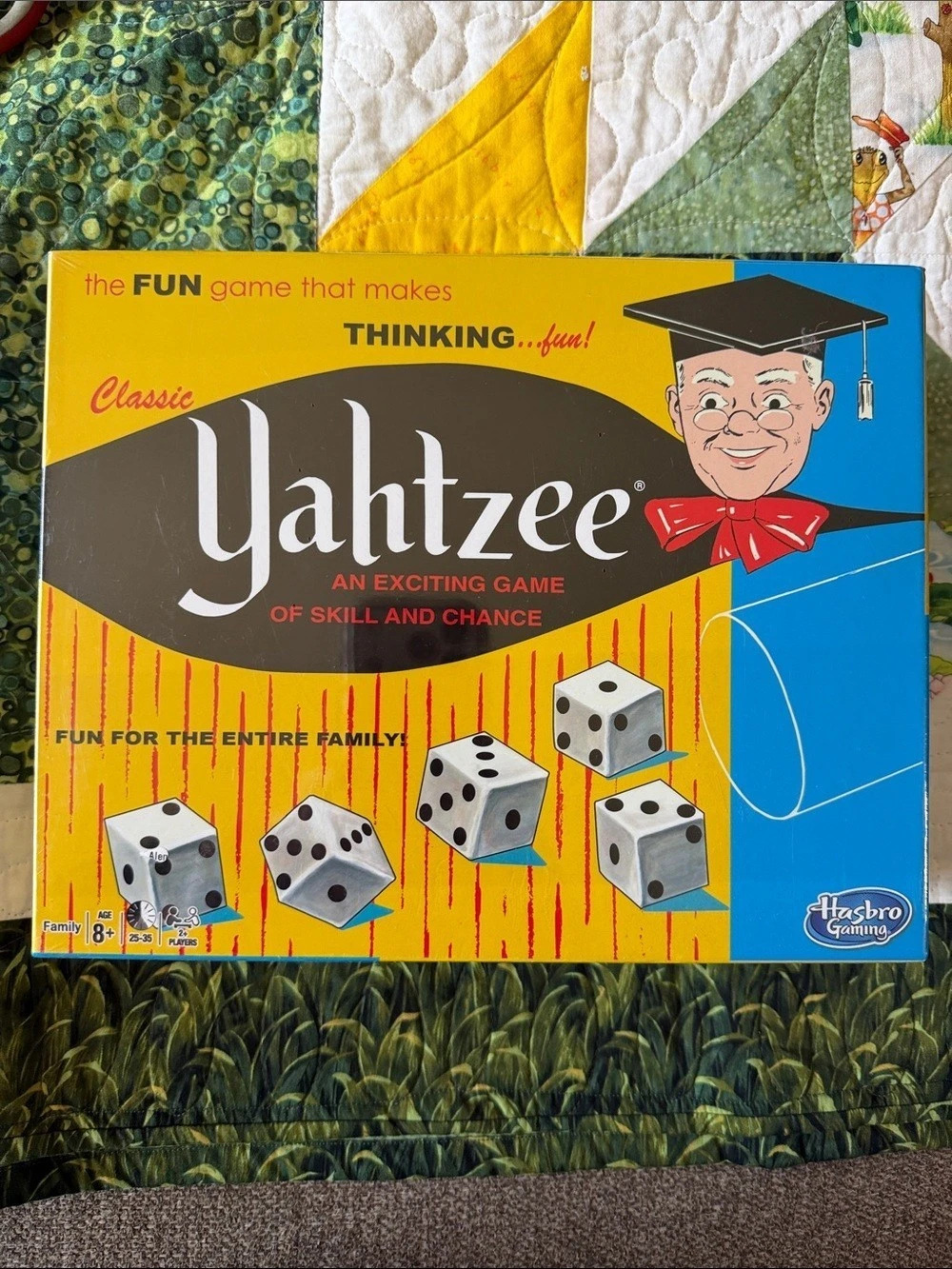 Hasbro Gaming Classic Yahtzee Board Game Yellow & Blue